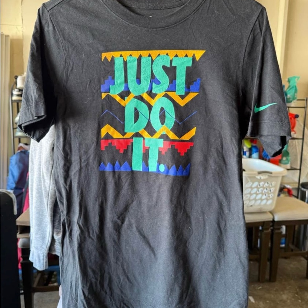 Nike Black Tee with White Logo